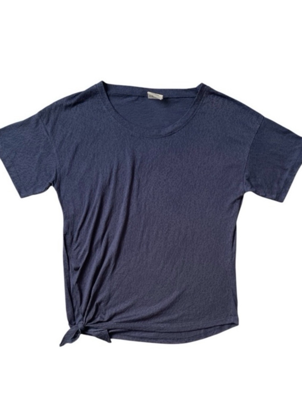 Varley Soft Navy Short Sleeve Knot Tee